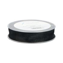 Prodotto Nastro di chiffon nastro di organza nastro di organza nero 15 mm 20 m