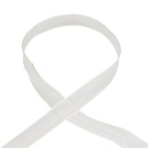 Prodotto Nastro di chiffon nastro di organza nastro decorativo di organza crema 25mm 20m