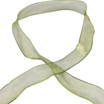 Prodotto Nastro in chiffon nastro di organza nastro decorativo organza verde 25mm 20m