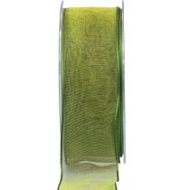 Prodotto Nastro in chiffon nastro di organza nastro decorativo organza verde 40mm 20m