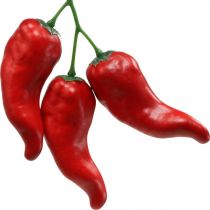 Manichino alimentare deco peperoncini rossi 9 cm 3 pezzi su ramo