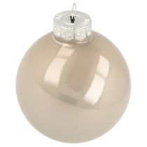 Prodotto Palline di Natale in vetro rosa grigio Ø60mm 24 pezzi