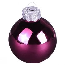 Prodotto Palline per albero di Natale Palline per albero in vetro Berry Mix Ø5cm 24 pezzi Berry rosa beige crema lucido