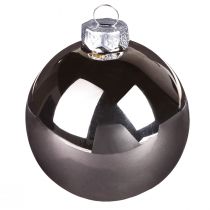 Prodotto Palline per albero di Natale Palline di vetro color albicocca argento Ø5cm 24 pz