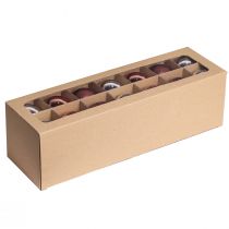 Prodotto Palline per albero di Natale Palline di vetro color albicocca argento Ø5cm 24 pz