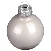 Prodotto Palline per albero di Natale in vetro verde madreperla grigio Ø5cm 24 pz