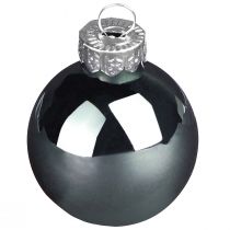 Prodotto Palline per albero di Natale in vetro verde madreperla grigio Ø5cm 24 pz