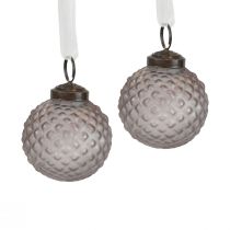 Decorazioni per albero di Natale decorazione vintage in vetro blu grigio Ø5cm 9 pezzi