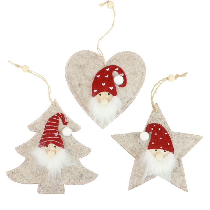 Prodotto Gnomi natalizi per addobbi per l&#39;albero di Natale Gnomi natalizi 13-15 cm 6 pz