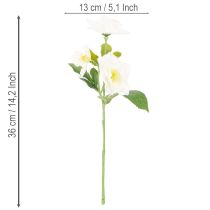 Prodotto Mazzo di rose natalizie artificiali, bianche, decorazione natalizia artificiale