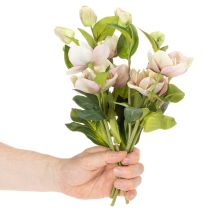 Prodotto Decorazione natalizia con rose artificiali, mazzo da 4 pezzi da 30 cm.