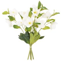 Prodotto Rose di Natale artificiali, mazzo di fiori artificiali decorativi bianchi, 40 cm, 4 pezzi