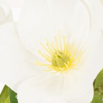 Prodotto Rose di Natale artificiali, mazzo di fiori artificiali decorativi bianchi, 40 cm, 4 pezzi