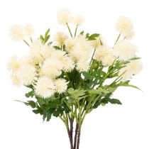 Prodotto Fiore di crisantemo artificiale, mazzo bianco crema, ramo decorativo, grande 56 cm, 4 pezzi