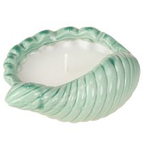 Prodotto Candela alla citronella in ceramica a forma di conchiglia, per esterni, 14 cm, 3 pezzi