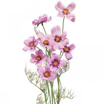 Cesto portagioie Cosmea viola fiori artificiali estate 51cm 3pz