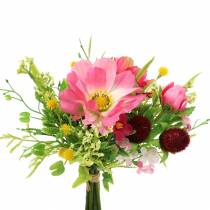 Mazzo decorativo Cosmea e palla di neve in un mazzo Artificiale rosa Assortito H18cm