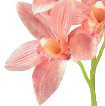 Prodotto Orchidea Cymbidium artificiale 5 fiori pesca 65 cm