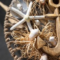Prodotto Decorazione murale marittima Scatola fai da te anello decorativo conchiglie di ancoraggio Ø38cm