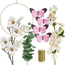 Prodotto Scatola fai da te con magnolia ad anello con decorazione per finestra in eucalipto, decorazione da parete 30,5 cm