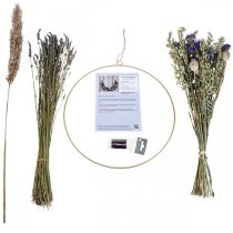 Scatola fai da te Fiori secchi Fiori di prato essiccati ad anello Ø35cm