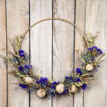 Scatola fai da te Fiori secchi Fiori di prato essiccati ad anello Ø35cm