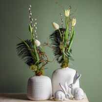 Prodotto Vaso in ceramica, vasi decorativi bianchi Ø15cm H14,5cm set di 2