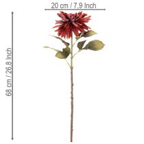 Prodotto Fiore di dalia artificiale con stelo lungo, 68 cm