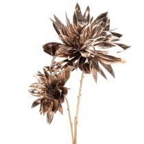 Prodotto Fiore di dalia artificiale, a stelo lungo con due fiori, 75 cm