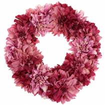 Prodotto Ghirlanda di fiori di dalia rosa antico, malva Ø42cm