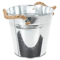 Prodotto Vaso da fiori decorativo in metallo con manici in corda Ø20cm