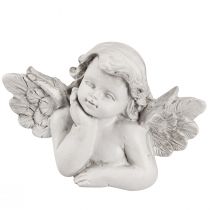 Prodotto Angelo decorativo decorazione tomba grigia in poliresina 7,5×5 cm 6 pz