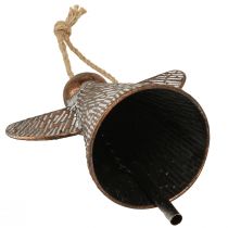 Prodotto Campanello decorativo in metallo a forma di angelo custode, bronzo, bianco, vintage, shabby chic, 21x13,5x24 cm