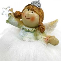 Angelo decorativo Figura di angelo angelo di Natale con stella H12cm 2 pezzi
