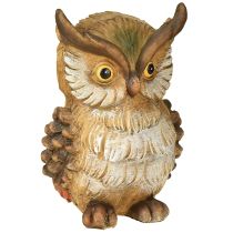 Prodotto Figura decorativa di gufo dipinta a mano, decorazione autunnale in poliresina H14cm