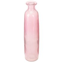 Prodotto Vaso decorativo per fiori in vetro rosa rustico Ø6cm H24cm