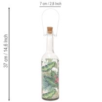 Prodotto Bottiglia decorativa a LED a forma di fenicottero, 37,5 cm, luce bianca calda, 2 pezzi