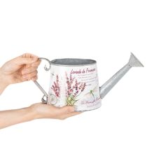 Prodotto Annaffiatoio decorativo in metallo, color lavanda, design da giardino retrò, 30×11×14,5 cm