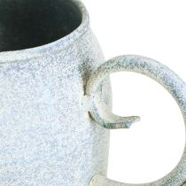 Prodotto Annaffiatoio decorativo in metallo vintage bianco blu 32x11x18cm accessorio decorativo