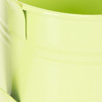 Prodotto Set di 8 annaffiatoi decorativi nei colori pastello salmone, verde e giallo-verde - fioriera in metallo Ø11cm H10cm.