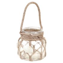Prodotto Conchiglie decorative in macramè di vetro marittimo Ø11cm H12,5cm 2 pezzi