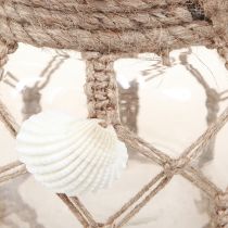 Prodotto Conchiglie decorative in macramè di vetro marittimo Ø11cm H12,5cm 2 pezzi