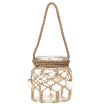 Prodotto Decorazione da tavolo con conchiglie decorative in macramè di vetro, decorazione da appendere Ø14 cm