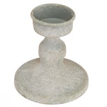 Prodotto Tazza decorativa in vetro vintage metallo grigio shabby chic Ø8cm H15.5cm