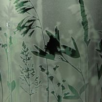 Prodotto Lanterna decorativa in vetro con motivo prato verde bianco H12,5 cm 2 pezzi