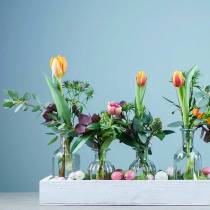 Prodotto Vaso da fiori decorativo in bottiglia Ø7,5 cm H13,5 cm trasparente 6 pz