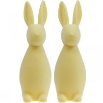 Prodotto Coniglietto pasquale decorativo – 2a scelta – floccato giallo chiaro H29,5cm 2 pezzi
