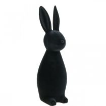 Prodotto Coniglietto decorativo nero – 2a scelta – Coniglietto pasquale decorativo floccato H47cm