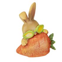 Prodotto Coniglietto decorativo con carota, figure decorative di coniglietti pasquali H5,5cm 6 pezzi