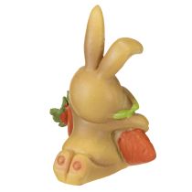Prodotto Coniglietto decorativo con carota, figure decorative di coniglietti pasquali H5,5cm 6 pezzi
